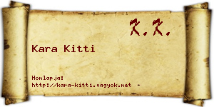 Kara Kitti névjegykártya